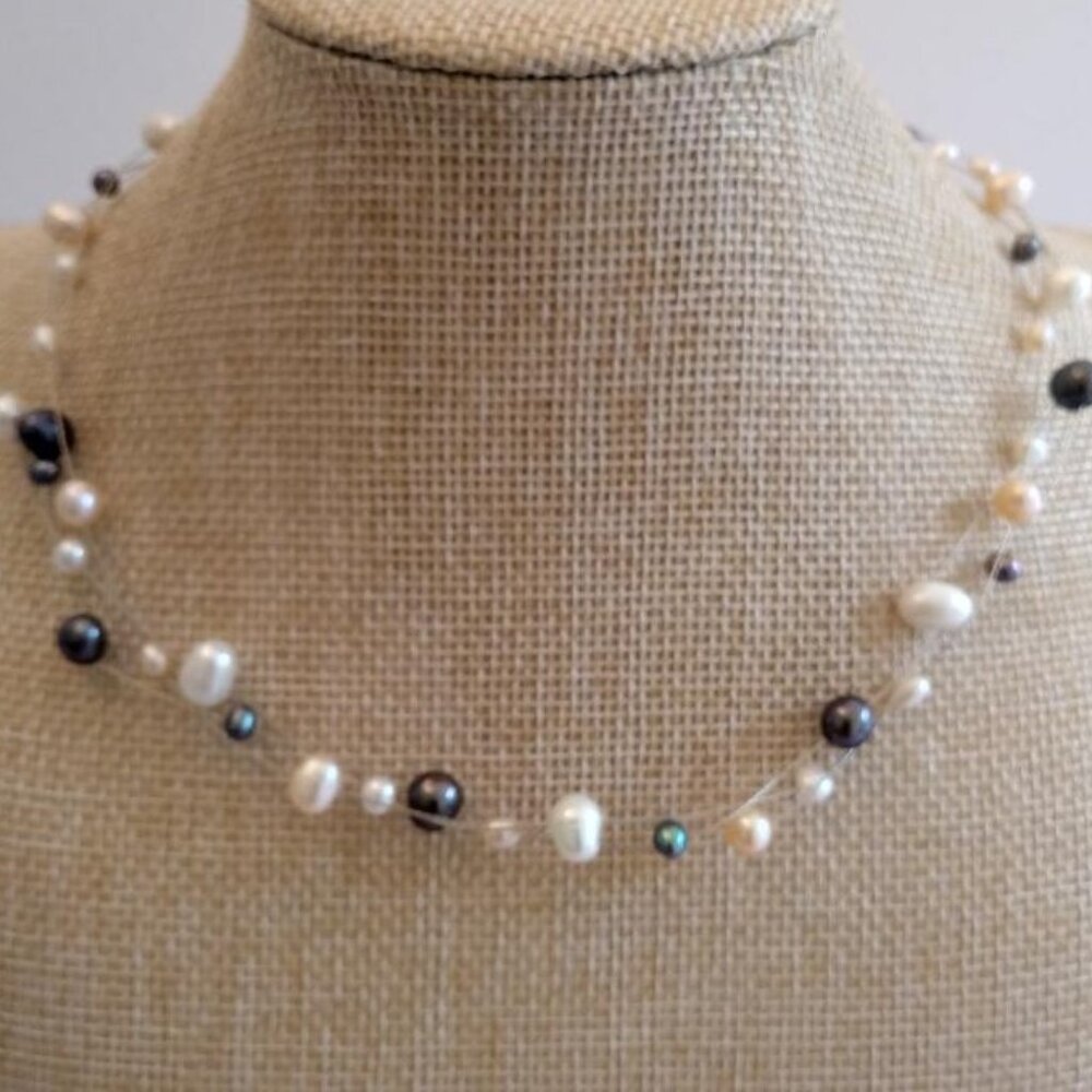 Freshwater Pearl Necklace with Sterling Closure